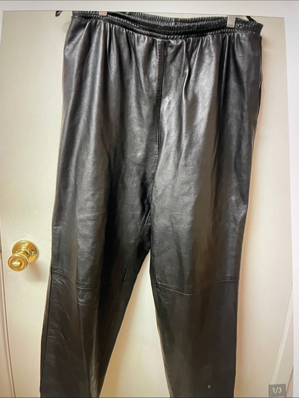 Silhouette Mens Black Leather Pants